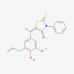 molecular formula C20H17NO3S2 B329231 5-(3-Allyl-4-hydroxy-5-methoxy-benzylidene)-3-phenyl-2-thioxo-thiazolidin-4-one 