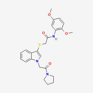 N-(2,5-dimethoxyphenyl)-2-((1-(2-oxo-2-(pyrrolidin-1-yl)ethyl)-1H-indol-3-yl)thio)acetamide