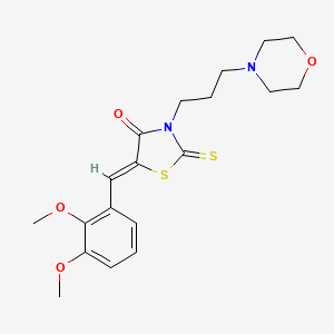 (Z)-5-(2,3-dimethoxybenzylidene)-3-(3-morpholinopropyl)-2-thioxothiazolidin-4-one