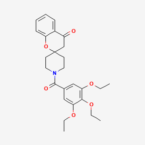 molecular formula C26H31NO6 B3292339 1'-(3,4,5-Triethoxybenzoyl)-3,4-dihydrospiro[1-benzopyran-2,4'-piperidine]-4-one CAS No. 877810-83-8