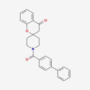 molecular formula C26H23NO3 B3292344 1'-(4-phenylbenzoyl)spiro[3H-chromene-2,4'-piperidine]-4-one CAS No. 877811-13-7