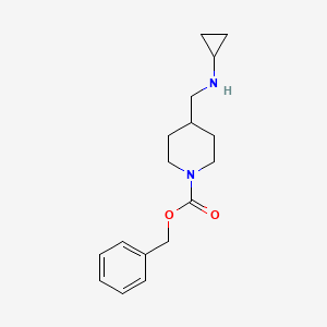 molecular formula C17H24N2O2 B3292358 4-Cyclopropylaminomethyl-piperidine-1-carboxylic acid benzyl ester CAS No. 877858-53-2