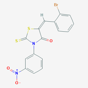 molecular formula C16H9BrN2O3S2 B329239 5-(2-Bromo-benzylidene)-3-(3-nitro-phenyl)-2-thioxo-thiazolidin-4-one 
