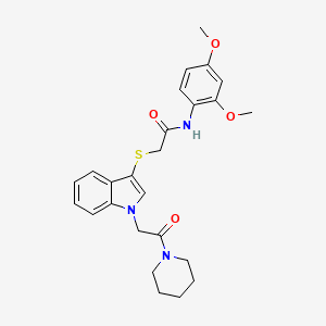 N-(2,4-dimethoxyphenyl)-2-{[1-(2-oxo-2-piperidin-1-ylethyl)-1H-indol-3-yl]thio}acetamide