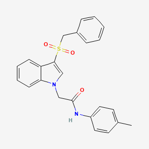 molecular formula C24H22N2O3S B3292498 2-(3-(benzylsulfonyl)-1H-indol-1-yl)-N-(p-tolyl)acetamide CAS No. 878061-25-7
