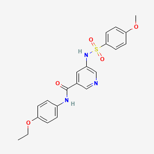 molecular formula C21H21N3O5S B3292502 N-(4-ethoxyphenyl)-5-{[(4-methoxyphenyl)sulfonyl]amino}nicotinamide CAS No. 878061-57-5