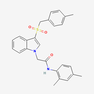 N-(2,4-dimethylphenyl)-2-(3-((4-methylbenzyl)sulfonyl)-1H-indol-1-yl)acetamide