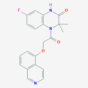 7-Fluoro-3,4-dihydro-4-[(5-isoquinolinyloxy)acetyl]-3,3-dimethyl-2(1H)-quinoxalinone