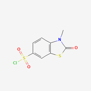 molecular formula C8H6ClNO3S2 B3292573 3-Methyl-2-oxo-2,3-dihydro-1,3-benzothiazole-6-sulfonyl chloride CAS No. 878682-97-4