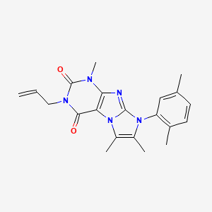 molecular formula C21H23N5O2 B3292589 6-(2,5-Dimethylphenyl)-4,7,8-trimethyl-2-prop-2-enylpurino[7,8-a]imidazole-1,3-dione CAS No. 878732-62-8