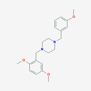 molecular formula C21H28N2O3 B329263 1-(2,5-Dimethoxybenzyl)-4-(3-methoxybenzyl)piperazine 