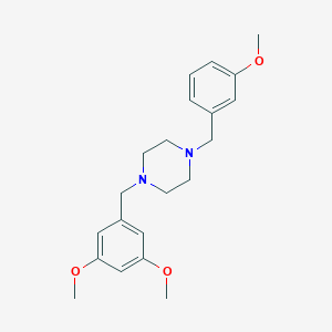 molecular formula C21H28N2O3 B329265 1-(3,5-Dimethoxybenzyl)-4-(3-methoxybenzyl)piperazine 
