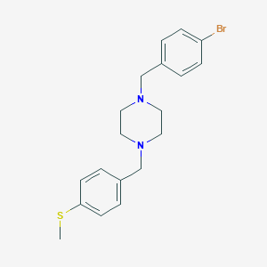 molecular formula C19H23BrN2S B329266 1-(4-Bromobenzyl)-4-[4-(methylsulfanyl)benzyl]piperazine 