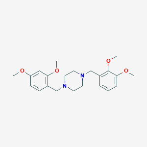 molecular formula C22H30N2O4 B329268 1-(2,3-Dimethoxybenzyl)-4-(2,4-dimethoxybenzyl)piperazine 