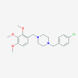 molecular formula C21H27ClN2O3 B329269 1-(4-Chloro-benzyl)-4-(2,3,4-trimethoxy-benzyl)-piperazine 