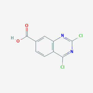 molecular formula C9H4Cl2N2O2 B3292692 2,4-Dichloroquinazoline-7-carboxylic acid CAS No. 879274-85-8