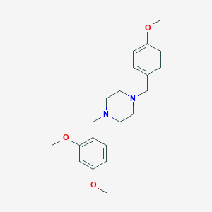 molecular formula C21H28N2O3 B329270 1-(2,4-Dimethoxybenzyl)-4-(4-methoxybenzyl)piperazine 