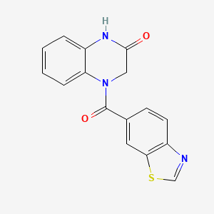 molecular formula C16H11N3O2S B3292706 4-(benzo[d]thiazole-6-carbonyl)-3,4-dihydroquinoxalin-2(1H)-one CAS No. 879348-05-7