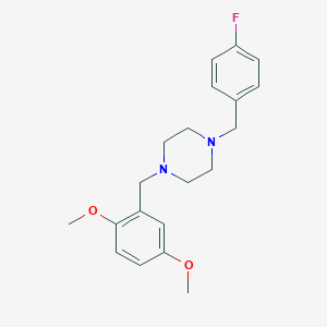 molecular formula C20H25FN2O2 B329272 1-(2,5-Dimethoxybenzyl)-4-(4-fluorobenzyl)piperazine 