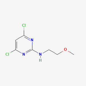 molecular formula C7H9Cl2N3O B3292725 4,6-dichloro-N-(2-methoxyethyl)pyrimidin-2-amine CAS No. 879609-70-8