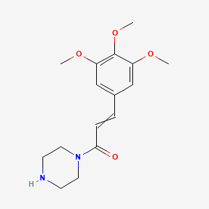 molecular formula C16H22N2O4 B3292755 1-Piperazin-1-yl-3-(3,4,5-trimethoxyphenyl)prop-2-en-1-one CAS No. 88053-13-8