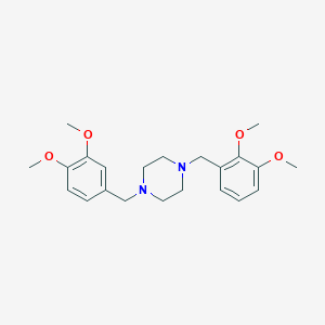 molecular formula C22H30N2O4 B329276 1-(2,3-Dimethoxybenzyl)-4-(3,4-dimethoxybenzyl)piperazine 