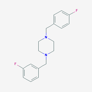 molecular formula C18H20F2N2 B329277 1-(3-Fluorobenzyl)-4-(4-fluorobenzyl)piperazine 