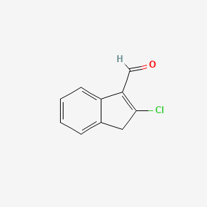 molecular formula C10H7ClO B3292790 2-Chloro-1H-indene-3-carbaldehyde CAS No. 88099-28-9