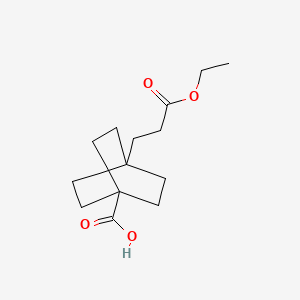 molecular formula C14H22O4 B3292797 4-(3-Ethoxy-3-oxopropyl)bicyclo[2.2.2]octane-1-carboxylic acid CAS No. 88102-22-1