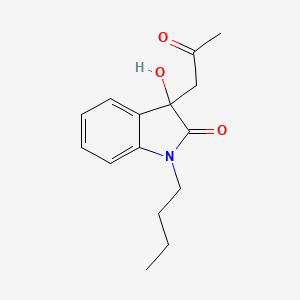 molecular formula C15H19NO3 B3292808 1-Butyl-3-hydroxy-3-(2-oxopropyl)indolin-2-one CAS No. 881077-31-2