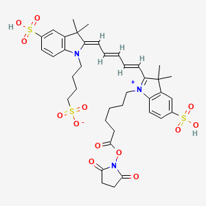 molecular formula C39H47N3O13S3 B3292809 Cy5 se(tri so3) CAS No. 881178-43-4