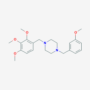 molecular formula C22H30N2O4 B329282 1-(3-Methoxybenzyl)-4-(2,3,4-trimethoxybenzyl)piperazine CAS No. 5881-15-2