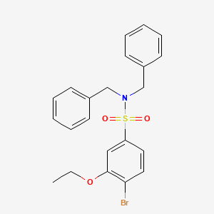 molecular formula C22H22BrNO3S B3292822 N,N-dibenzyl-4-bromo-3-ethoxybenzene-1-sulfonamide CAS No. 881476-99-9