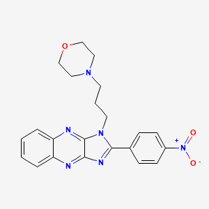 molecular formula C22H22N6O3 B3292823 1-[3-(morpholin-4-yl)propyl]-2-(4-nitrophenyl)-1H-imidazo[4,5-b]quinoxaline CAS No. 881547-75-7