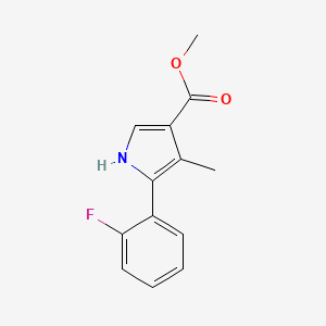 molecular formula C13H12FNO2 B3292836 Methyl 5-(2-fluorophenyl)-4-methyl-1H-pyrrole-3-carboxylate CAS No. 881674-07-3