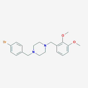 molecular formula C20H25BrN2O2 B329288 1-(4-Bromobenzyl)-4-(2,3-dimethoxybenzyl)piperazine CAS No. 5868-52-0
