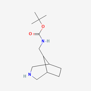 molecular formula C13H24N2O2 B3292887 (3-Aza-bicyclo[3.2.1]oct-8-ylmethyl)-carbamic acid tert-butyl ester CAS No. 882188-70-7