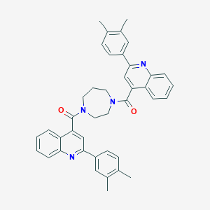 molecular formula C41H38N4O2 B329289 2-(3,4-Dimethylphenyl)-4-[(4-{[2-(3,4-dimethylphenyl)-4-quinolinyl]carbonyl}-1,4-diazepan-1-yl)carbonyl]quinoline 
