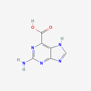 molecular formula C6H5N5O2 B3292890 2-amino-7H-purine-6-carboxylic acid CAS No. 882213-41-4