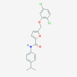 molecular formula C21H19Cl2NO3 B329290 5-[(2,5-dichlorophenoxy)methyl]-N-(4-isopropylphenyl)-2-furamide 