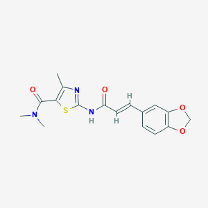 2-{[3-(1,3-benzodioxol-5-yl)acryloyl]amino}-N,N,4-trimethyl-1,3-thiazole-5-carboxamide