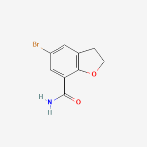 molecular formula C9H8BrNO2 B3292924 5-Bromo-2,3-dihydrobenzofuran-7-carboxamide CAS No. 882291-61-4