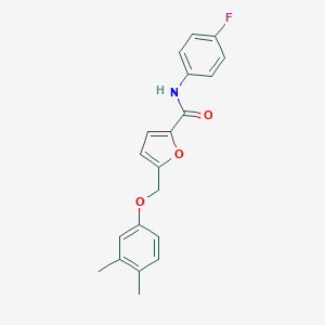 molecular formula C20H18FNO3 B329298 5-[(3,4-dimethylphenoxy)methyl]-N-(4-fluorophenyl)-2-furamide 