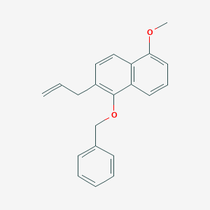 molecular formula C21H20O2 B3292998 2-Allyl-1-(benzyloxy)-5-methoxynaphthalene CAS No. 883278-65-7