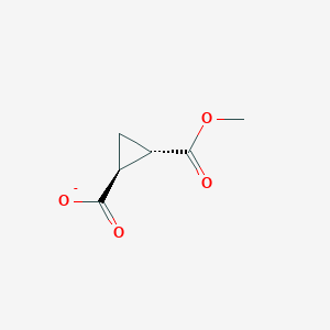 molecular formula C6H7O4- B3293017 1,2-Cyclopropanedicarboxylic acid, monomethyl ester, (1S,2S)- CAS No. 88335-96-0