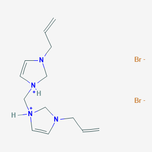 molecular formula C13H22Br2N4 B3293033 1H-Imidazolium, 1,1'-methylenebis[3-(2-propenyl)-, dibromide CAS No. 88346-03-6