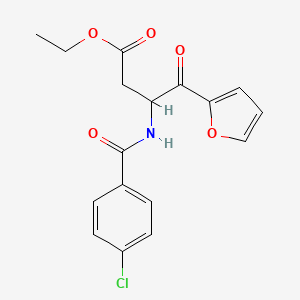 Ethyl 3-(4-chlorobenzoylamino)-4-(2-furyl)-4-oxobutyrate