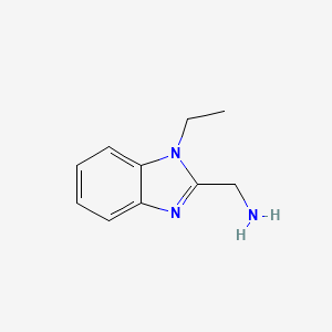 molecular formula C10H13N3 B3293040 1-(1-ethyl-1H-benzimidazol-2-yl)methanamine CAS No. 883538-95-2