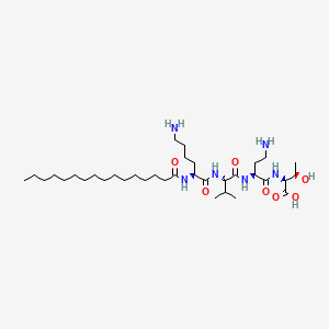 molecular formula C35H68N6O7 B3293044 Palmitoyllysylvalyldiaminobutyroylthreonine CAS No. 883558-31-4