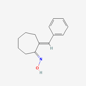 Cycloheptanone, 2-(phenylmethylene)-, oxime
